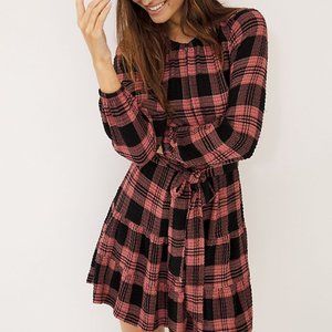 Cloth & Stone Daia Plaid Mini Dress